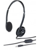 سماعة رأس خفيفة الوزن مع مايكريفون صغير وزر للرد على المكالمات بلون أسود, شركة جينيس موديل MS-M200C